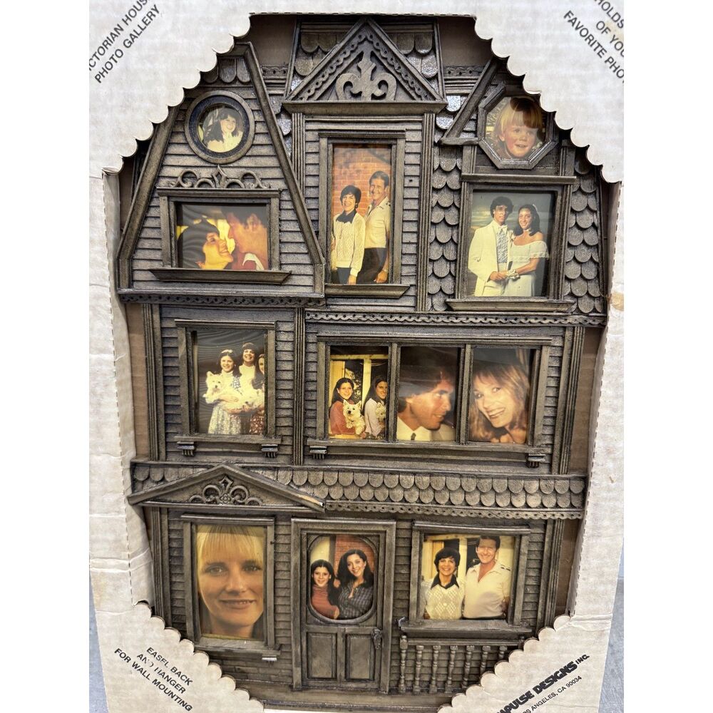 Vintage Syroco Victorian House Picture Frame Holds 12 Photos Wall Hanging